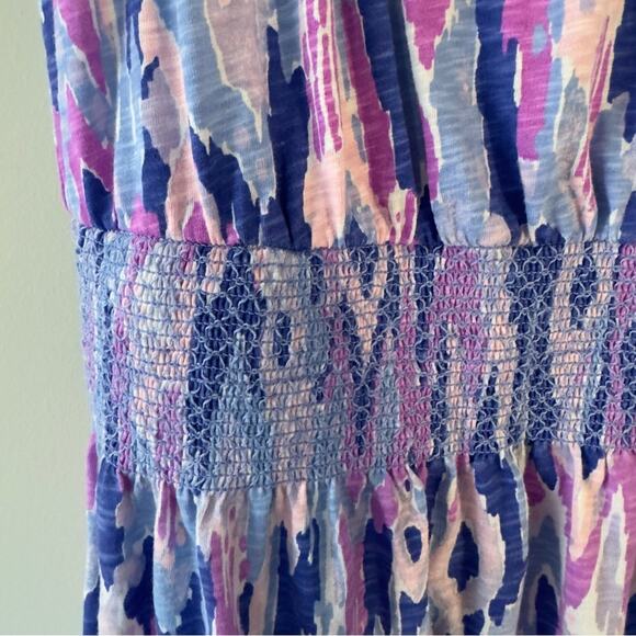 Lilly Pulitzer Tideline Dress Mini smocked waist a-line cotton blend Racerback - Picture 6 of 11